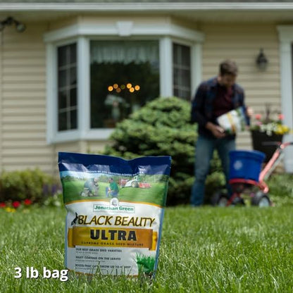Jonathan Green 10321 Black Beauty Ultra Grass Seed Mix, 3 Pounds - size: 3 lb