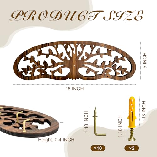 Herb Drying Rack - Wall Mounted Tree Design Holds 11 Bouquets