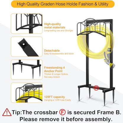 Garden Hose Holder,100ft Capacity Hose Reel for Outside