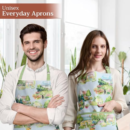 Maison d' Hermine Aprons for women with Pocket 100% Cotton (27.50"x31.50") - color: 125 - Gignac
