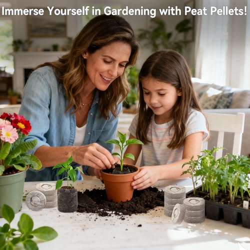 Halatool 100 Pcs 30mm Peat Pellets for Seedlings, Seed Starter Soil - size: 100 Pcs 30mm