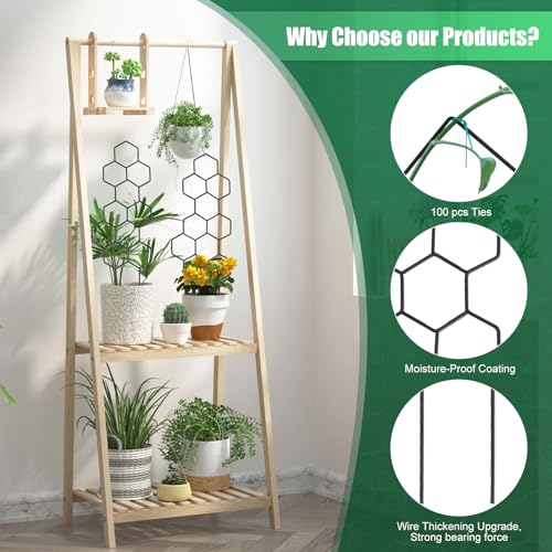 WellSign 15.94 inch Small Trellis for Potted Plants, Metal Plant Trellis