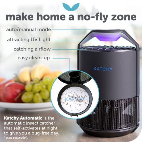 Katchy Original and Midnight Glue Board Refills (4 Pack) - Indoor Insect Trap Glue Board Refills for Mosquito, Gnat, Moth, Fruit Flies - Non-Zapper Traps for Buzz-Free Home - size: 4 pack