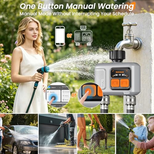 WiFi Sprinkler Timer 2 Zone, Smart Water Timer for Garden Hose - size: 2 Zone