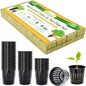 Halatool 36PCS 1.2" Rockwool Cubes & 30PCS 2" Net Cups for Hydroponics - size: 1.2" rockwool-36pcs+2" net cups-30pcs