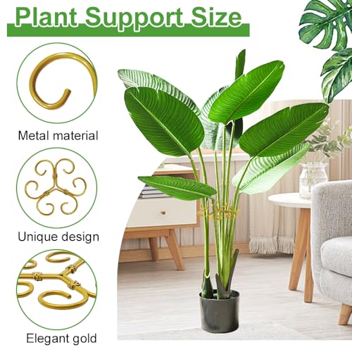 BADAO 6pcs Monstera Plant Support,Iron Stabilizer Grapple Holder for Plants