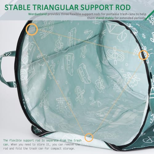 30 Gallon Collapsible Trash Can - color: Green