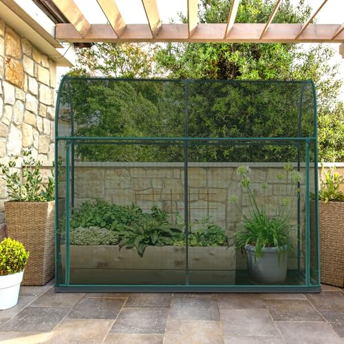 Ohuhu Crop Cages for Garden Plant: 6x3x5 Ft Tent Cage, Plant Netting Cover with Zipper, Garden Bed Cover, Plant Cover from Animal Wind-Resistant Garden Cage for Fruit Vegetable Flower - size: 6' x 3' x 5'