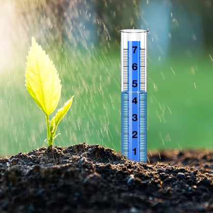 Rain Gauge Outdoor, Rain Gauge Replacement Tube,Large 7" Plastic Rain Gauge