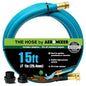 Aeromixer THE HOSE 1 Inch Garden Hose 15 Ft w/Adapter Set for 3/4 Spigots - size: 1" x 15', style: 1 Pack