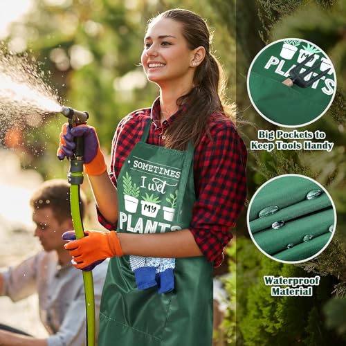 3 Pcs Funny Garden Aprons for Women with Pockets