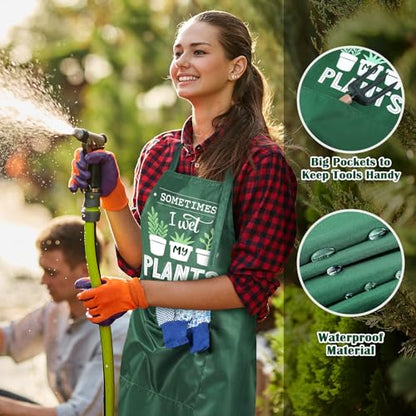 3 Pcs Funny Garden Aprons for Women with Pockets