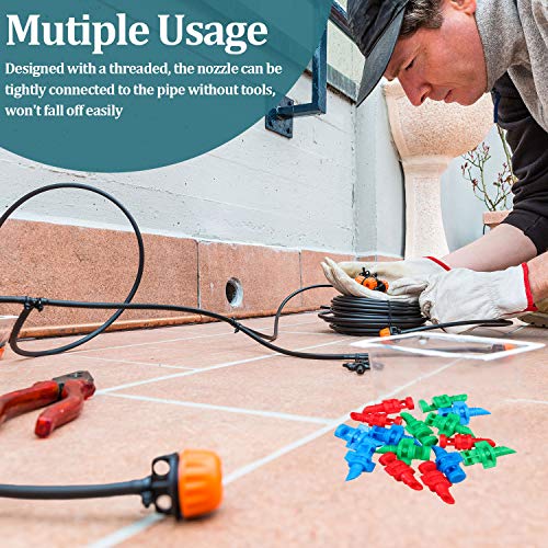 Mudder 150 Pcs Drip Irrigation Emitters, Micro Water Spray Nozzle