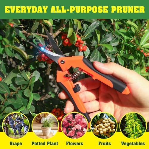 EWPJDK 4 Pack Garden Pruning Shears Scissors Clippers Stainless Steel