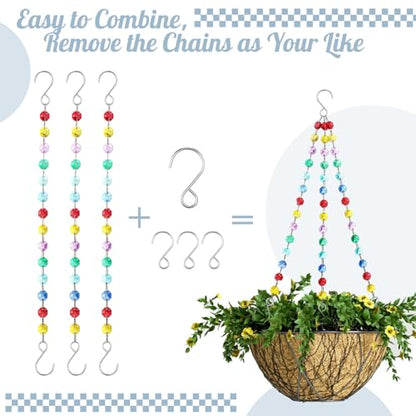 Landical 9 Pack 12 Inch Suncatcher Hanging Chain for Plants, Multicolor - color: Multi Color