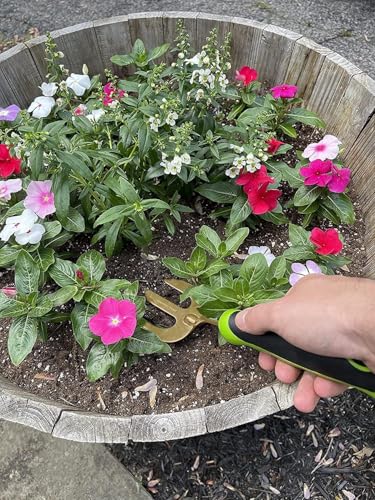 Garden Guru Titanium Hand Weeder Fork Tool – Rust Resistant – Ergonomic Handle – Great for Planting, Spreading Mulch, Weeding, Loosening & Transplanting Soil (4 Pack) - size: 4 Pack, style: Titanium