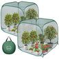 2Pc Pop Up Mesh Plant Cover,35x35x38'' Garden Netting for Insect Protection - color: Green, size: 2 pieces