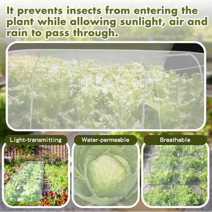 Woanger 2 Pack Garden Netting for Raised Beds with Hoops, for 6x3x1 ft - size: for 6x3x1 ft