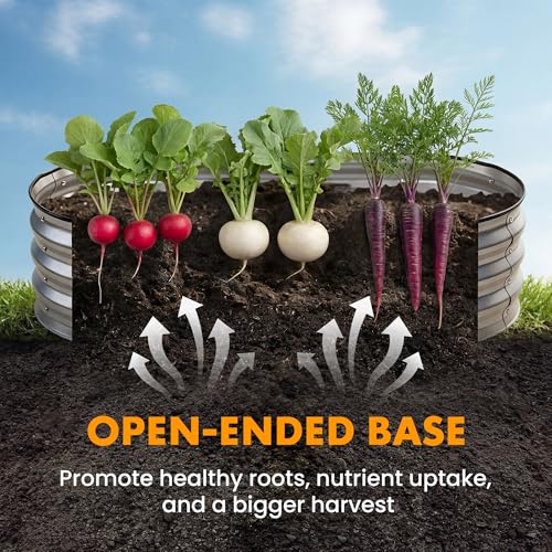 Sweetcrispy Raised Garden Bed Outdoor, 4x2x1ft Galvanized Planter Box - size: 4×2×1ft