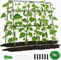 63x63 Cucumber Trellis for Raised Garden Bed, Black - size: 63" x 16" x 63"