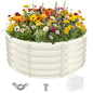 YSEJOMP 17" Tall 40" Diameter Round Raised Garden Bed Kits Outdoor White - color: Cream White, size: 40 Dia X 16.5 inches