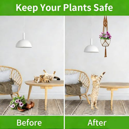 Macrame Plant Hangers 5Pack, Handmade Cotton Rope Hanging Planters - color: Caramel