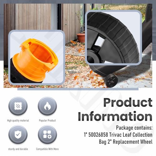 50026858 Trivac Leaf Collection Bag kit for Worx WG509 3-in-1 Leaf Blower
