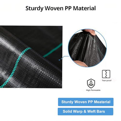 Driveway Fabric,13FTx115FT Weed Barrier Landscape Fabric Heavy Duty - size: 13X115 FT
