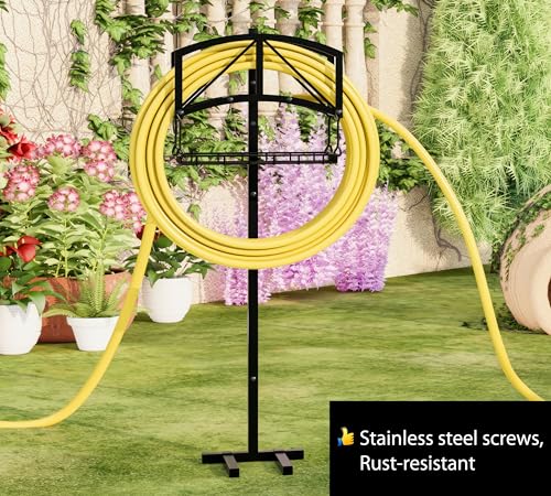 Fire Beauty Stainless Steel Garden Hose Holder for Yard Lawn Storage - style: Bridge Design