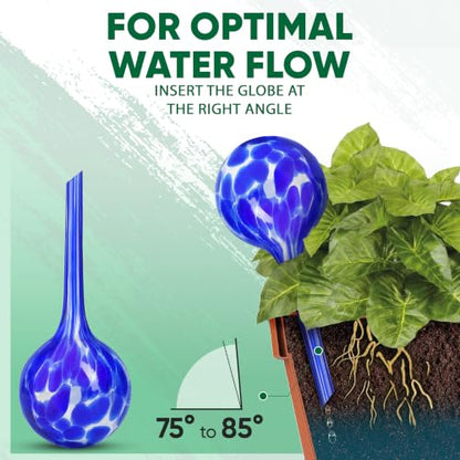 Plant Watering Globes Set of 2, Large - Glass Self Watering Globes - style: Set of 2 Large
