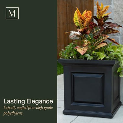 Mayne Nantucket 20in Self-Watering Square Planter, White - color: White
