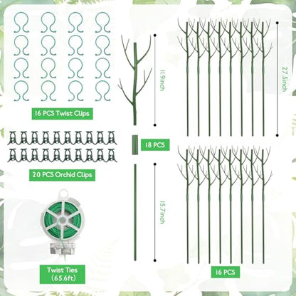 16 Pack Plant Support Stakes, Detachable Monstera Climbing Stakes - color: 16Pack-27.5 Inch