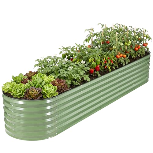 Raised Garden Bed, 11-in-1 Modular Planter, 9x2x1.4ft, Olive Green - color: Olivegreen, size: 9x2x1.4ft