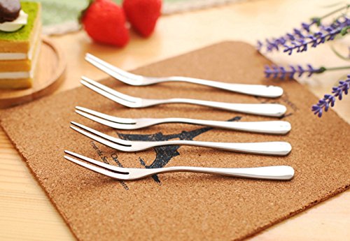 Crab Stainless Steel Forks, 5 Inches, 15Pcs - size: Silver