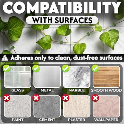 100Pcs Climbing Plant Wall Clips for Vines, Flexible Plastic (Green) - color: Small Green 100 Pcs