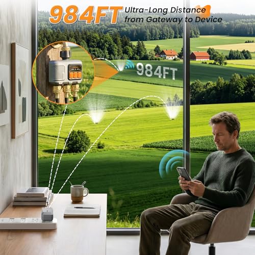 WiFi Sprinkler Timer 3 Zone, Smart Water Timer for Garden Hose - size: 3 Zone