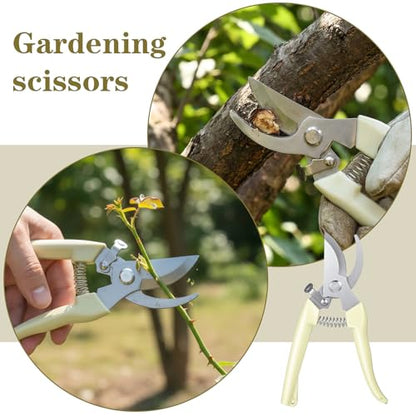 12 Pcs Floral Shears, Stainless Steel Pruning Shears Sharp Handheld Garden Shear Heavy Duty Plant Scissors for Trimming Plants, Cutting Flowers, Yard Gardening
