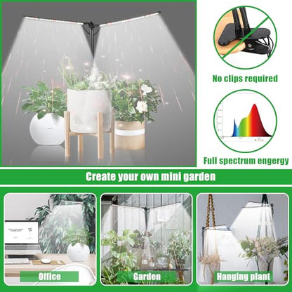 bodkar Plant Grow Light, Plant Lamp for Indoor Plants Growing - color: #2 Black（no timer）