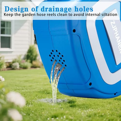 1/2 inch 100FT Retractable Garden Hose Reel Tool - color: Blue