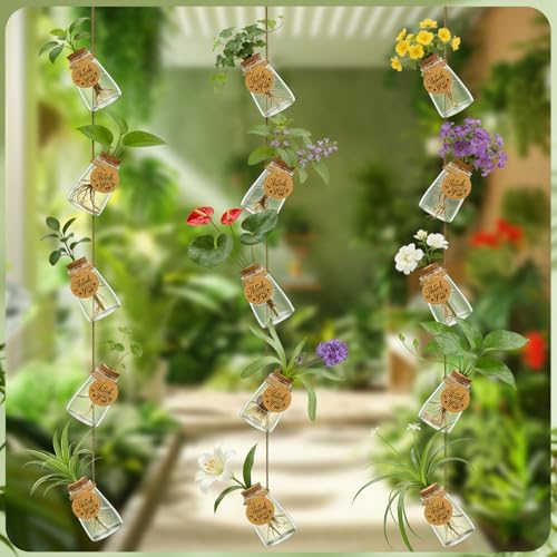 48PCS Plant Propagation Stations 3.35'' Plastic Propagation Jars Clear Vase - size: 48 Pack