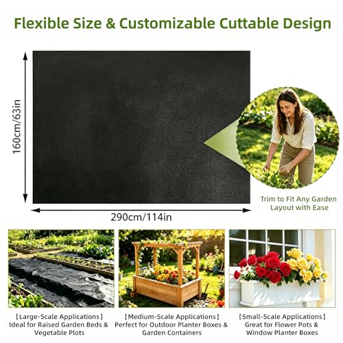 2 Pack Planter Liner, Raised Garden Bed & Planter Box Liner for Outdoor Use - size: 2 Pack 63"x114"