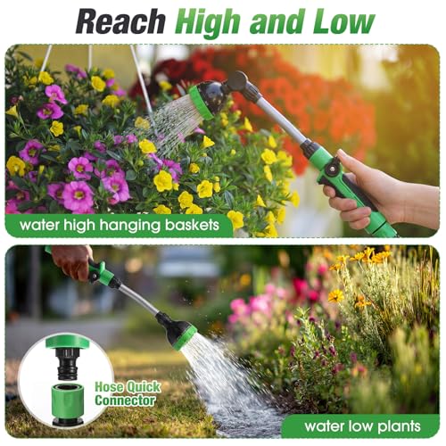 Meanplan 2 Pack Watering Wand, 20 Inch Garden Hose Wand, 8 Spray Patterns