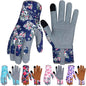 Leather Gardening Gloves for Women Thorn Proof Garden Gloves Touch Screen Working Gloves Gifts,M - color: Blue