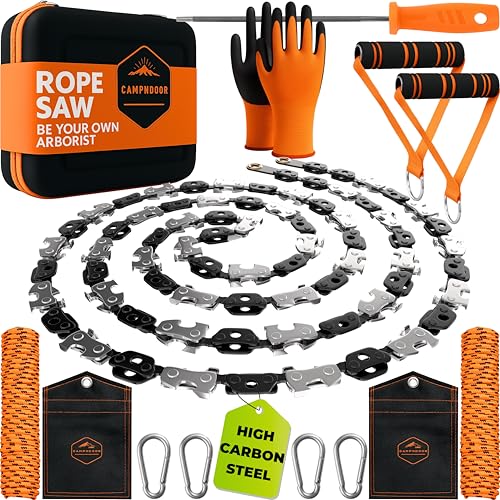 CAMPNDOOR High Limb Rope Saw 53 In - 360 Rope Chain Saw for Tree Limbs