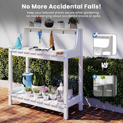 Potting Table–Storage,Workstation - color: White