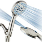 AquaCare 8-mode High Pressure Handheld Shower Head with 2-mode Power Wash - color: Satin Nickel, style: 2.5 Gallon Per Minute