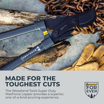 Woodland Tools Super Duty Lopper, 32 Inch Geared Bypass Branch Cutter with Soft Grip Handles, Manual Tree Limb Cutter for Thick Branches, Heavy Yard Work, and Seasonal Pruning - style: Super Duty Lopper