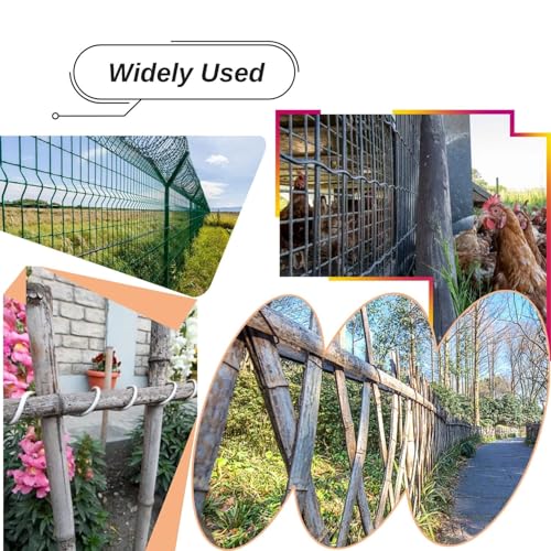 150 Pack - 1 5/8" Chain Link Fence Ties 11 Gauge Galvanized Steel Twist for Securing Fences on Farms/Ranches/Gardens