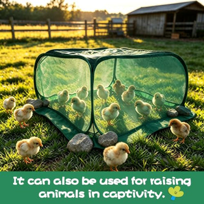 Pop Up Plant Netting Cover 40×40×20” Shade Mesh Cage Shade Top + Mesh Side - size: 100*100*50 1PCS