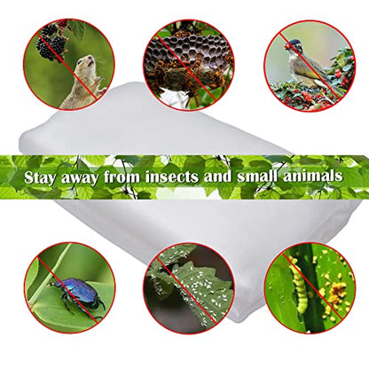 FONUNO Fruit Tree Netting with Zipper Birds Netting for Fruit Trees, White - color: White, size: 8 x 8 feet - 1 Pack